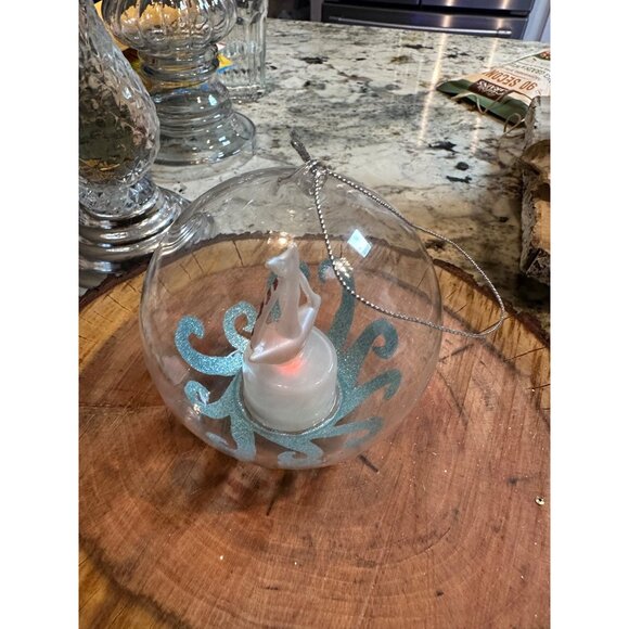 Vtg Nautical Ornament Light-Up Color-Changing Christmas Decoration Glass Globe - Picture 11 of 14